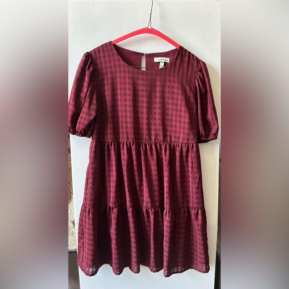 Dillards Junior Red Gingham Dress